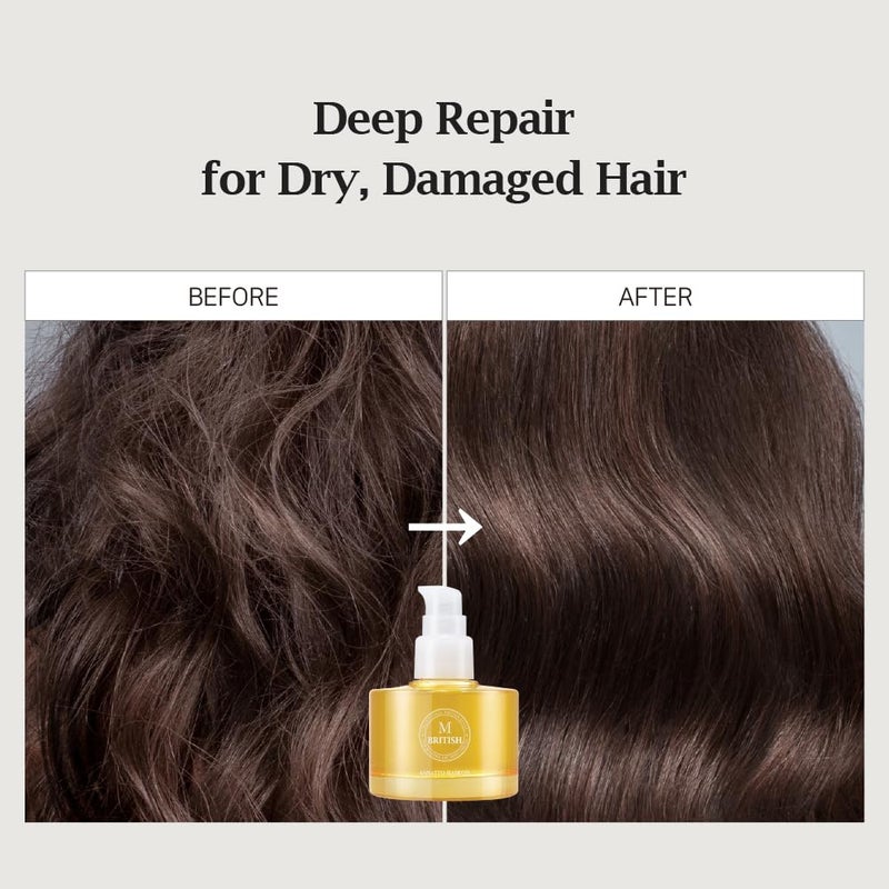 BRITISH M Annatto Hair Oil 4.73 fl. oz â€“ Frizz-Free Shine, Deep Hydration, Natural Vegan Formula, UV Protection, Salon-Quality for All Hair Types - Image 5